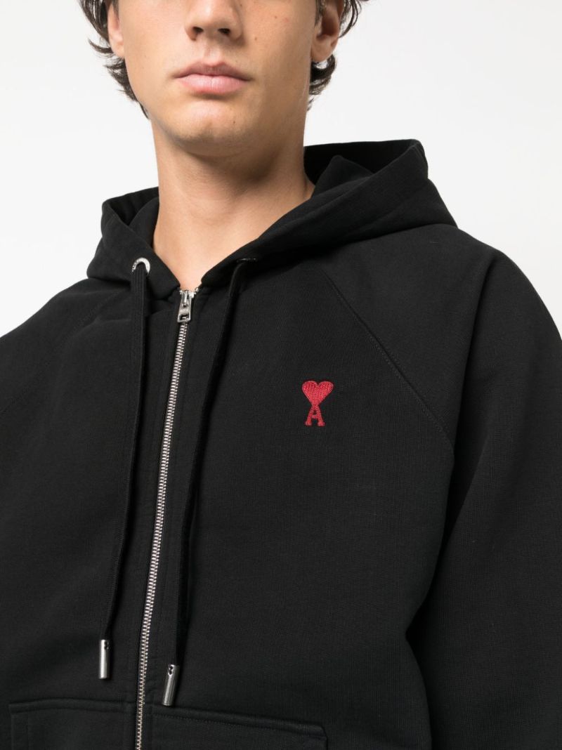 Black Ami De Coeur Zipped Hoodie