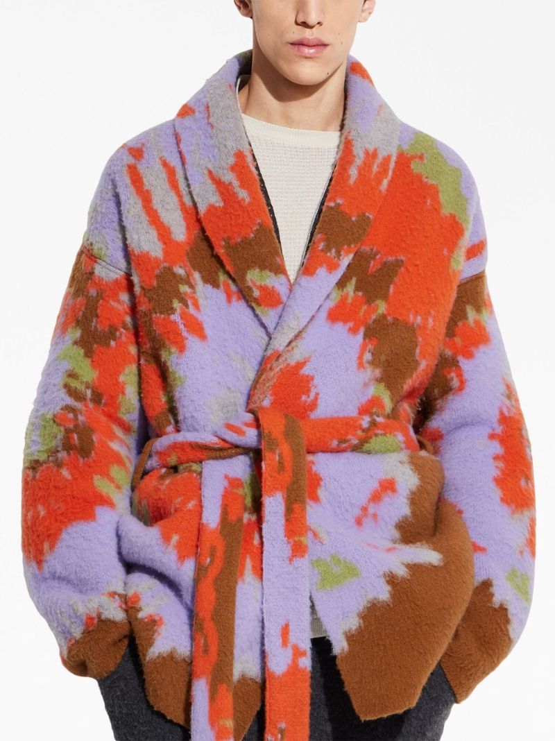 X the Elder Statesman Purple Tie-dye Cardigan