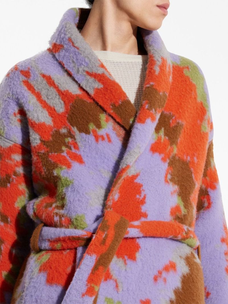X the Elder Statesman Purple Tie-dye Cardigan
