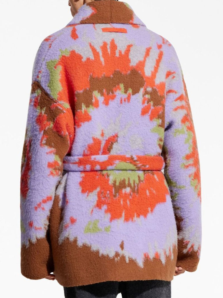 X the Elder Statesman Purple Tie-dye Cardigan