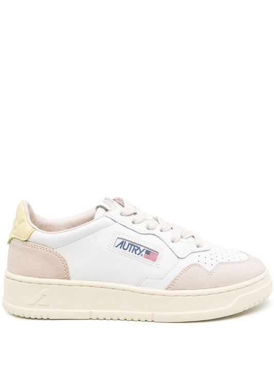 Neutral Medalist Leather Sneakers