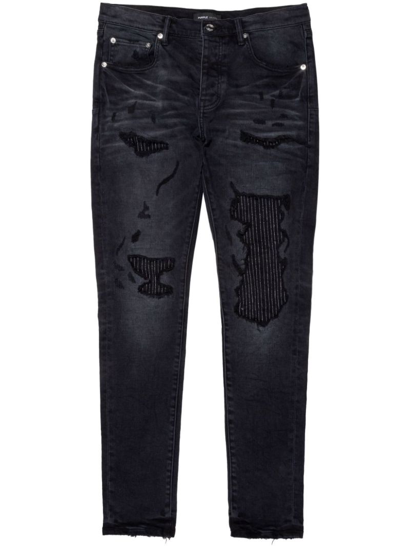 Black Distressed Skinny Jeans