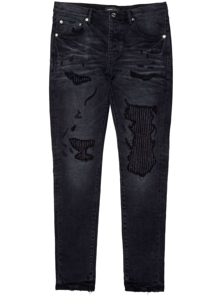 Black Distressed Skinny Jeans