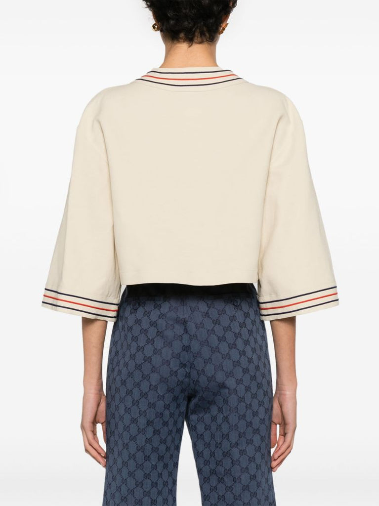 Neutral Stripe Cotton Linen Cardigan