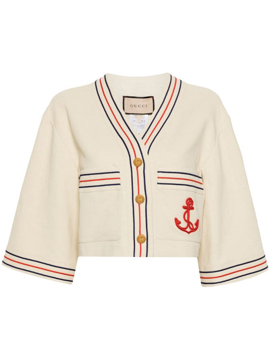Neutral Stripe Cotton Linen Cardigan
