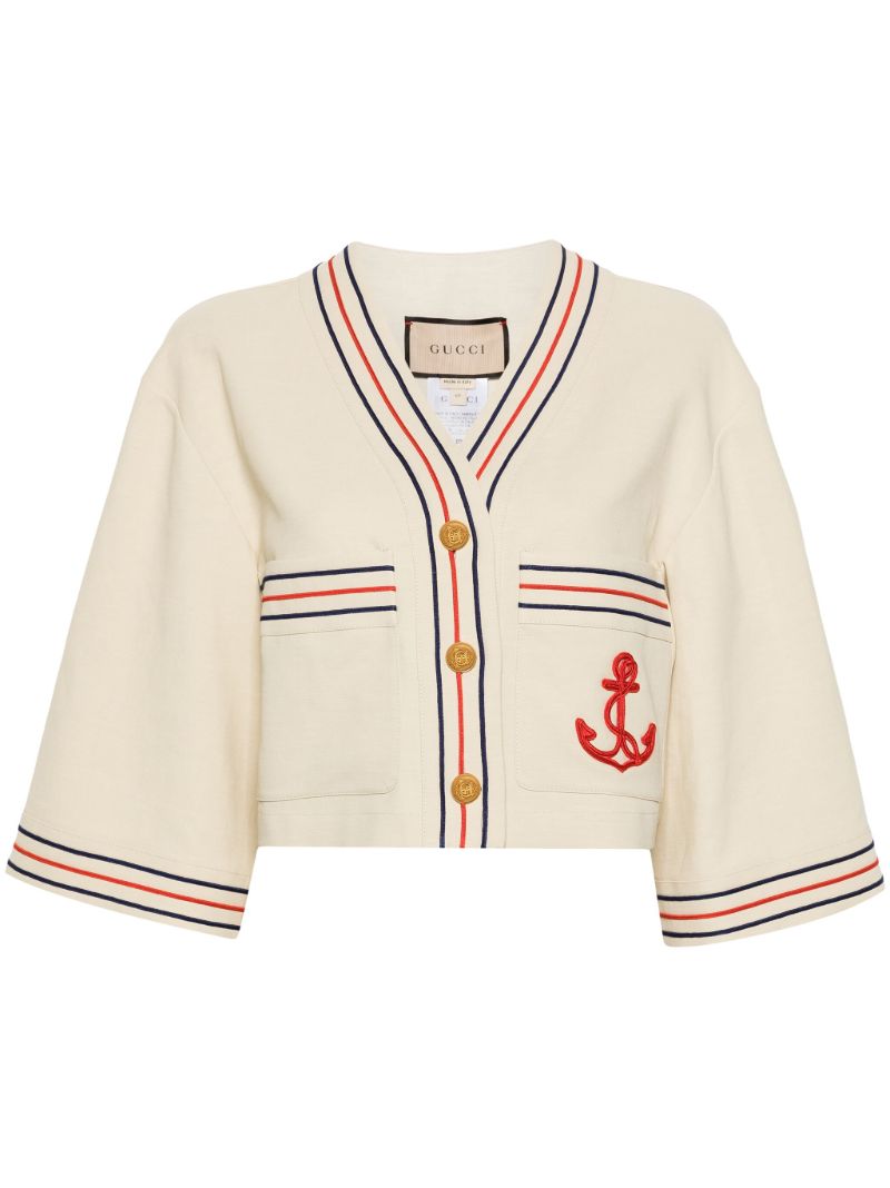 Neutral Stripe Cotton Linen Cardigan