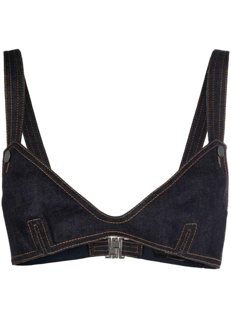 Blue Denim Bralette Top
