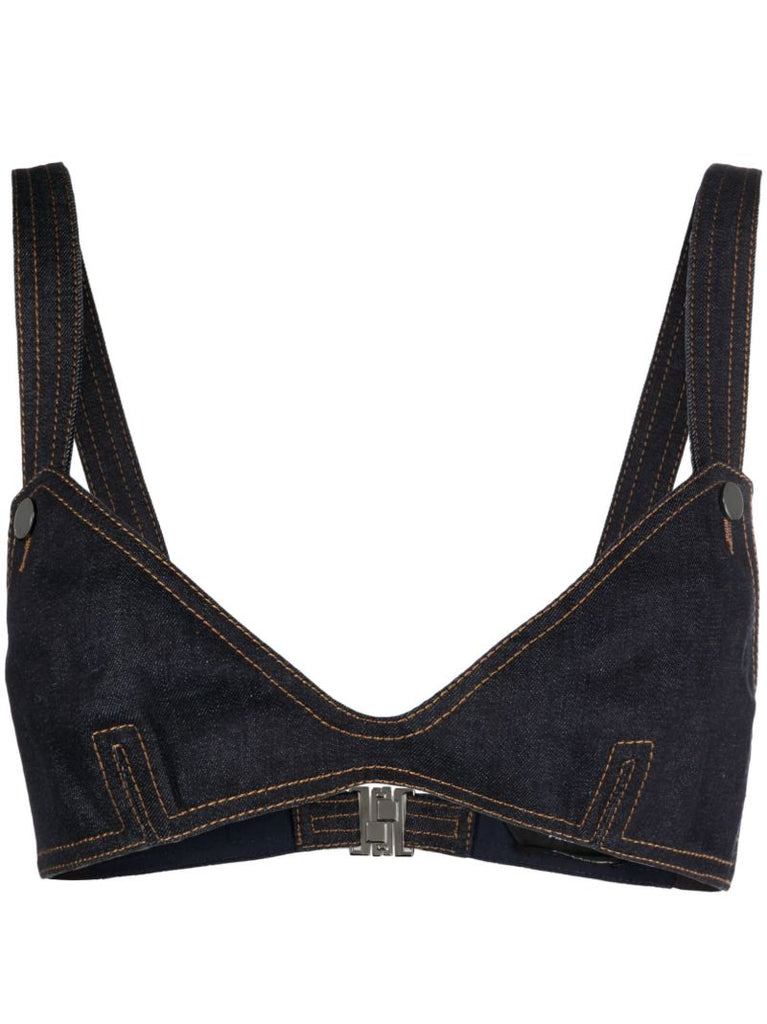Blue Denim Bralette Top