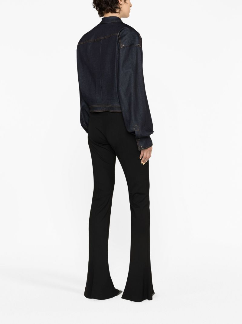 Blue Cropped Denim Jacket