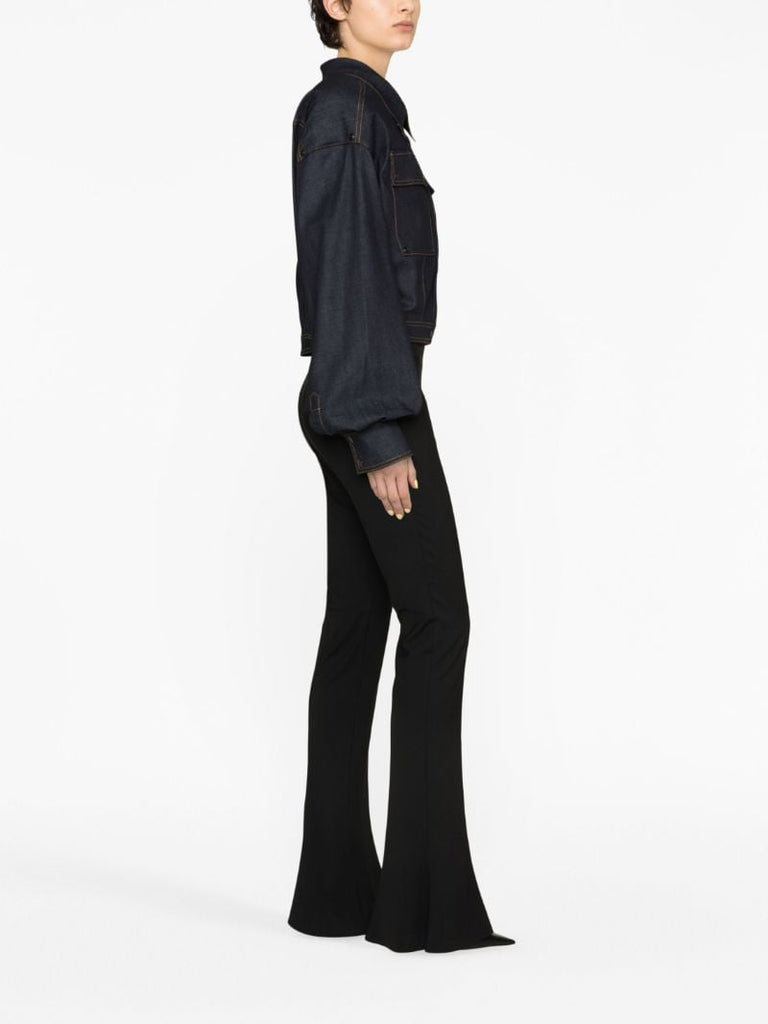 Blue Cropped Denim Jacket
