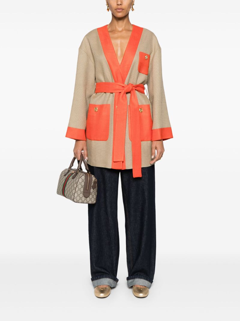 Neutral Mid-length Linen Jacket