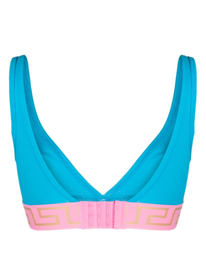 Blue Greca Border Bralette