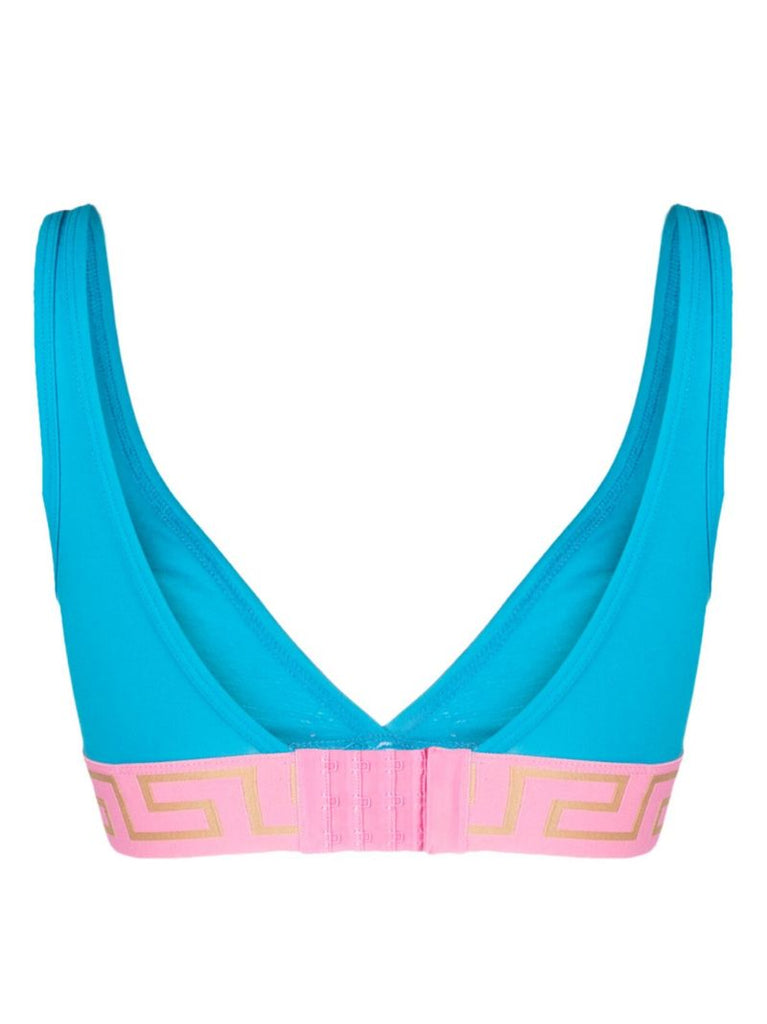 Blue Greca Border Bralette