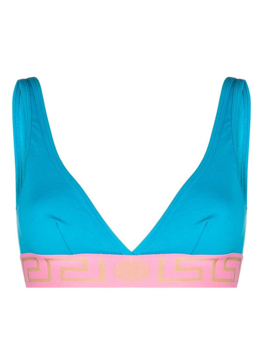 Blue Greca Border Bralette