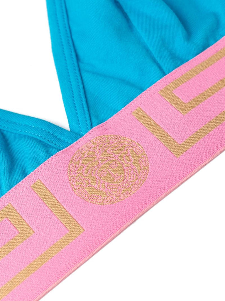 Blue Greca Border Bralette