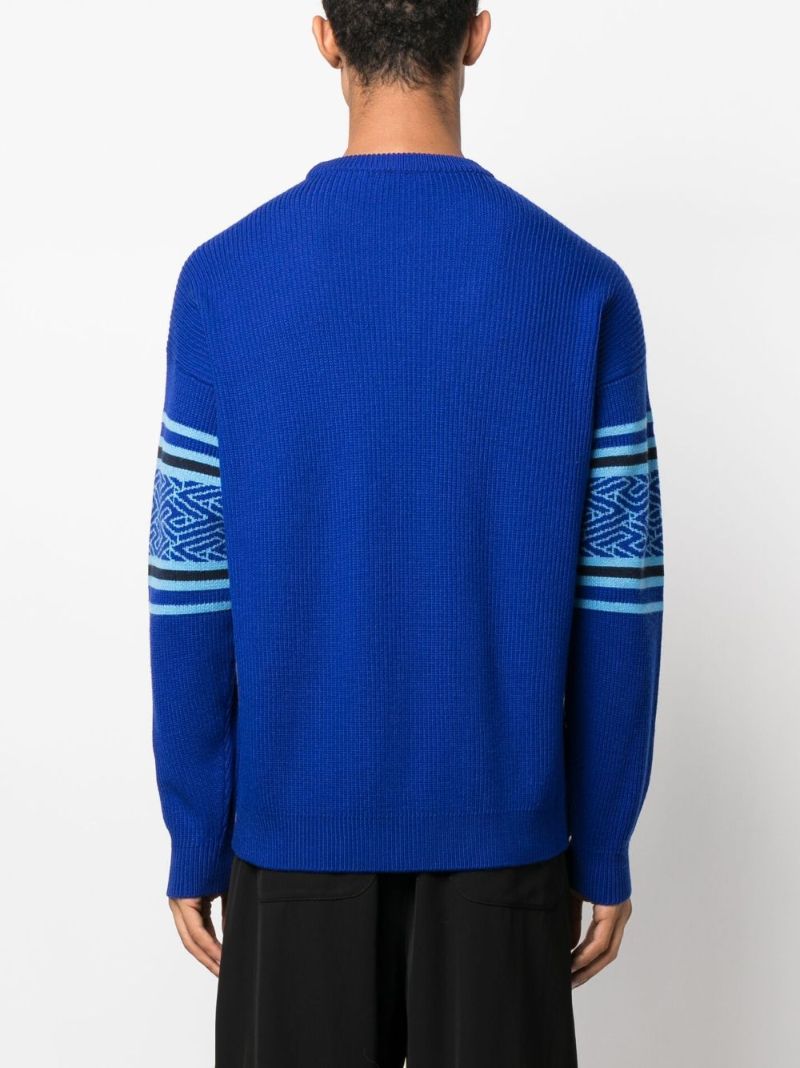 Blue Medusa Virgin Wool Sweater
