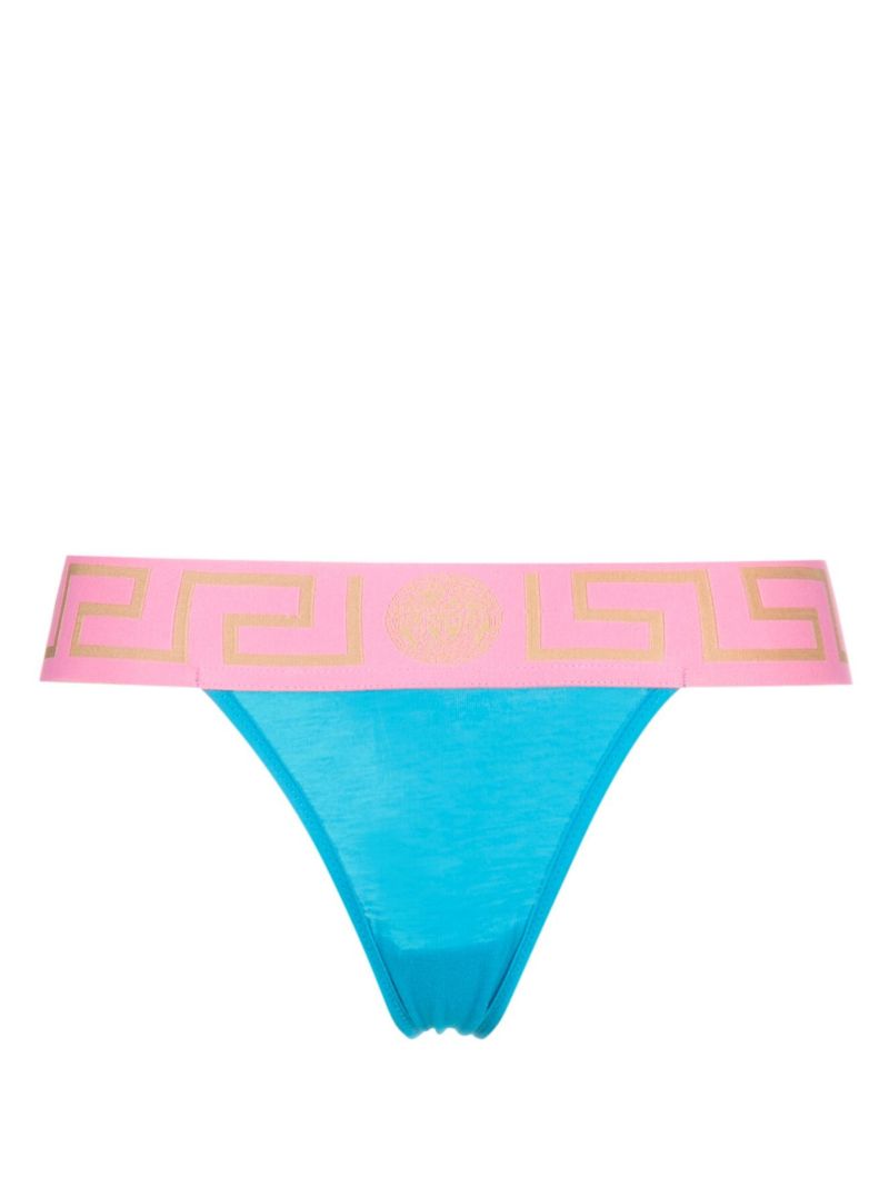 Blue Greca Waistband Bralette
