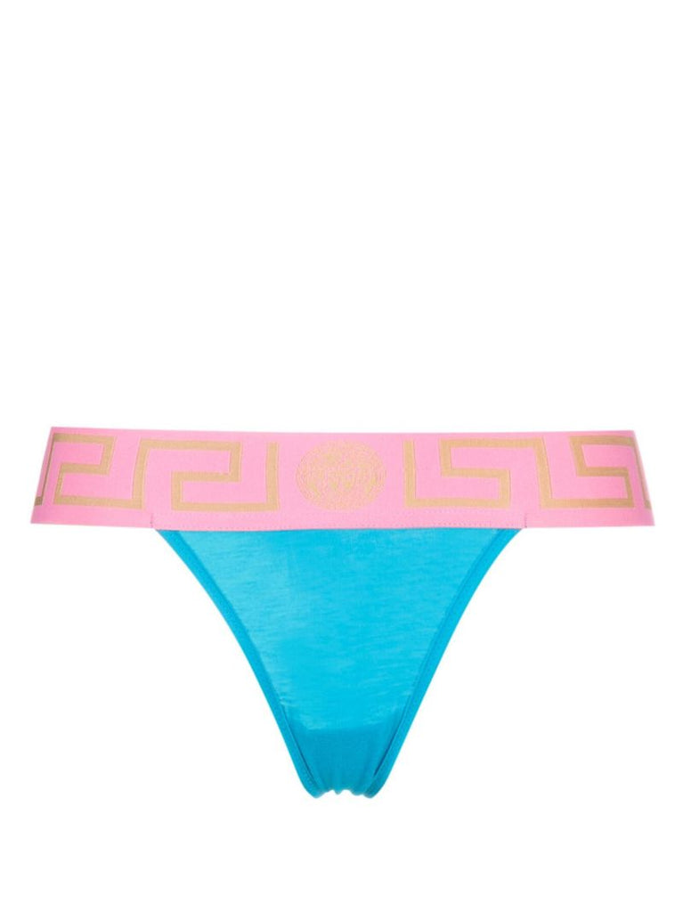 Blue Greca Waistband Bralette