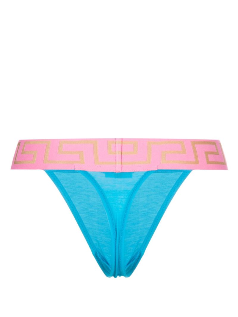 Blue Greca Waistband Bralette