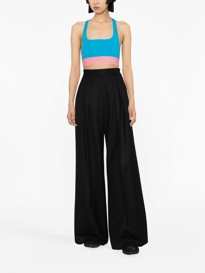 Blue Greca Border Bralette