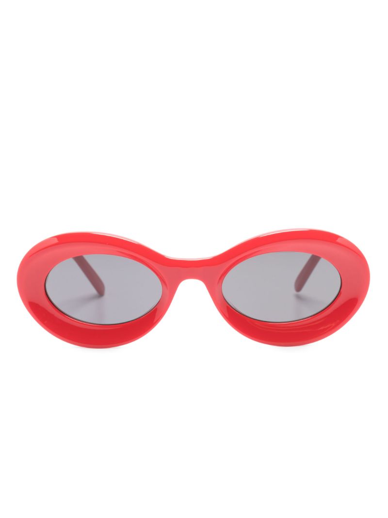 X Paula's Ibiza Red Loop Oval-frame Sunglasses