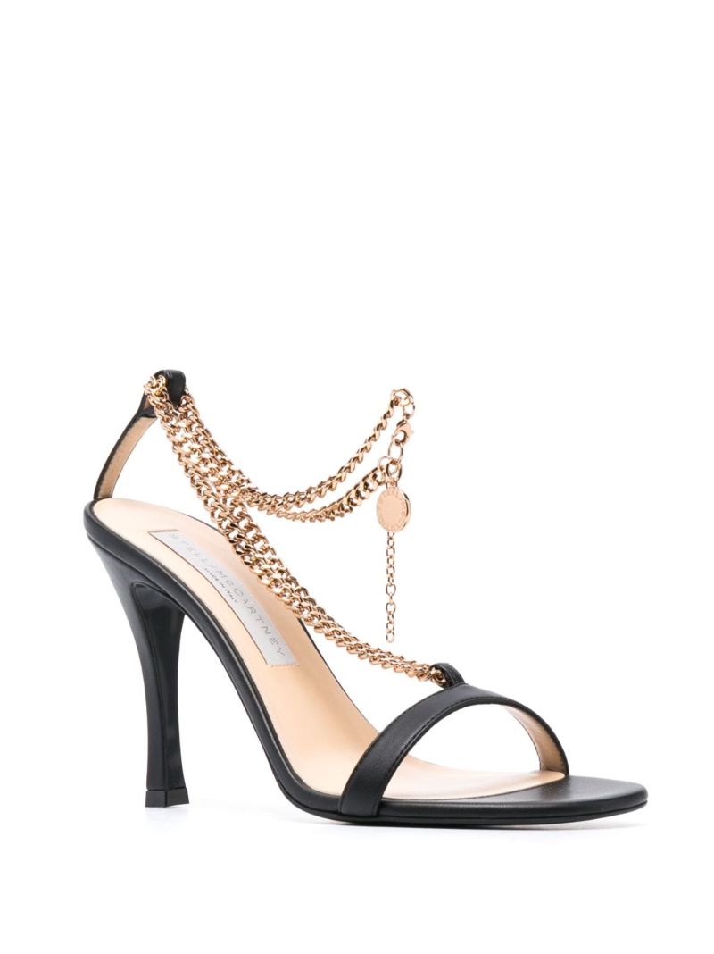Black Stella 100 Chain Sandals