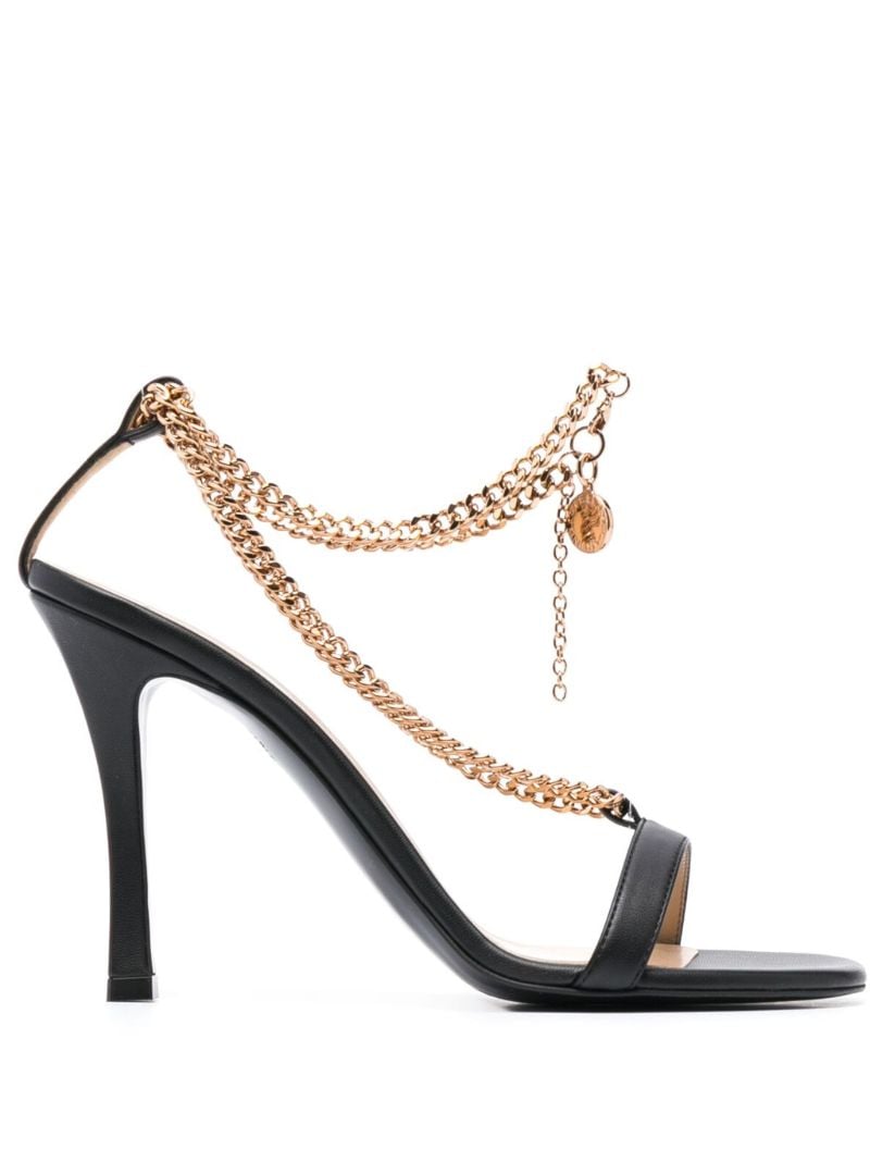 Black Stella 100 Chain Sandals