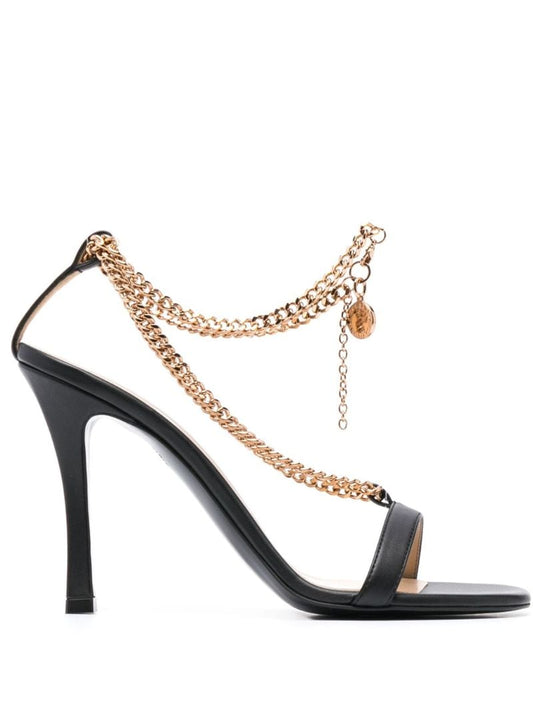 Black Stella 100 Chain Sandals