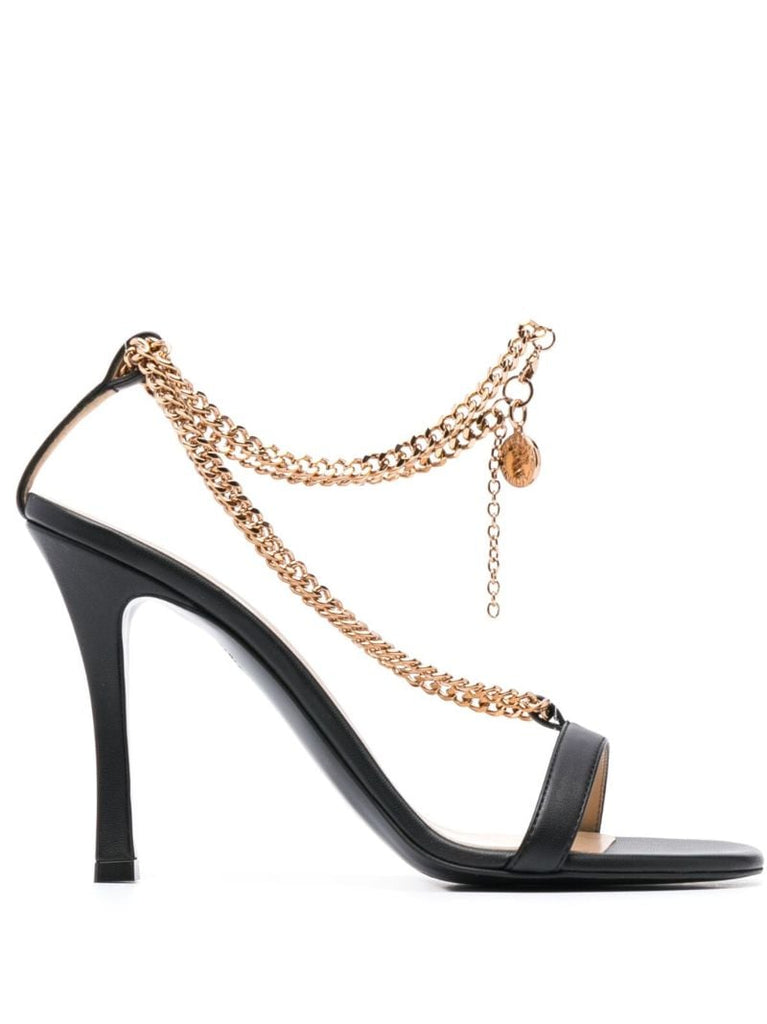 Black Stella 100 Chain Sandals