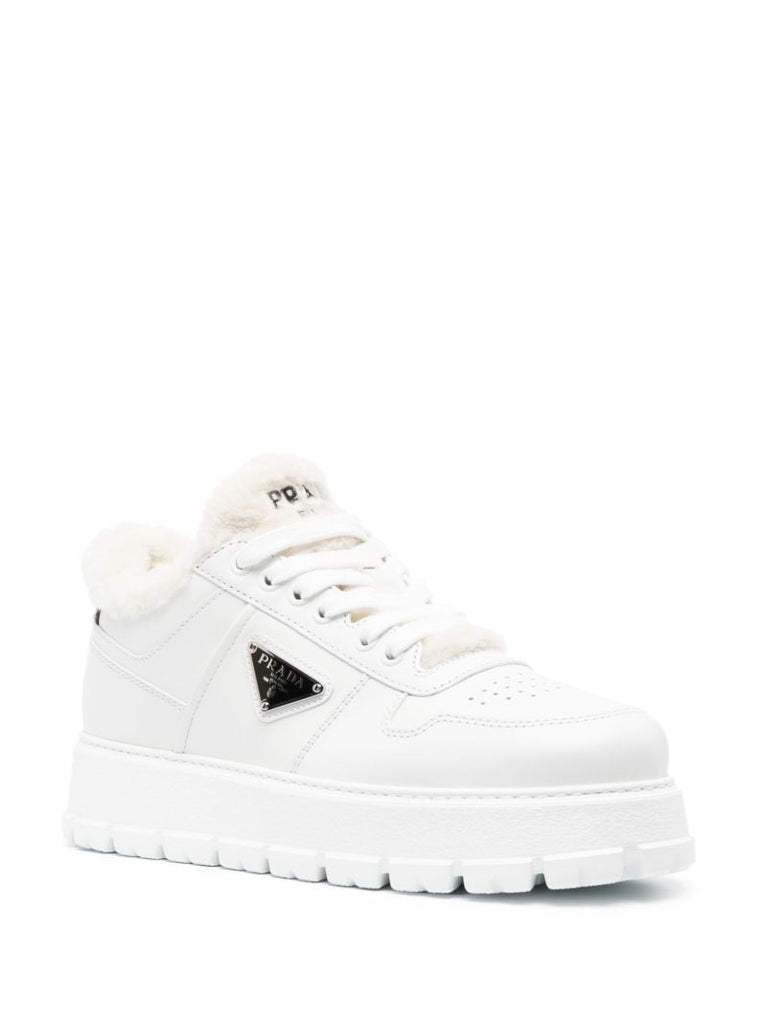 White Winter Flatform Sneakers
