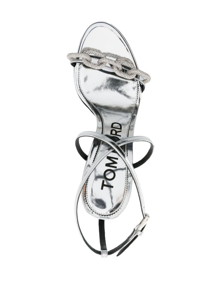 Silver 105 Metallic-leather Sandals