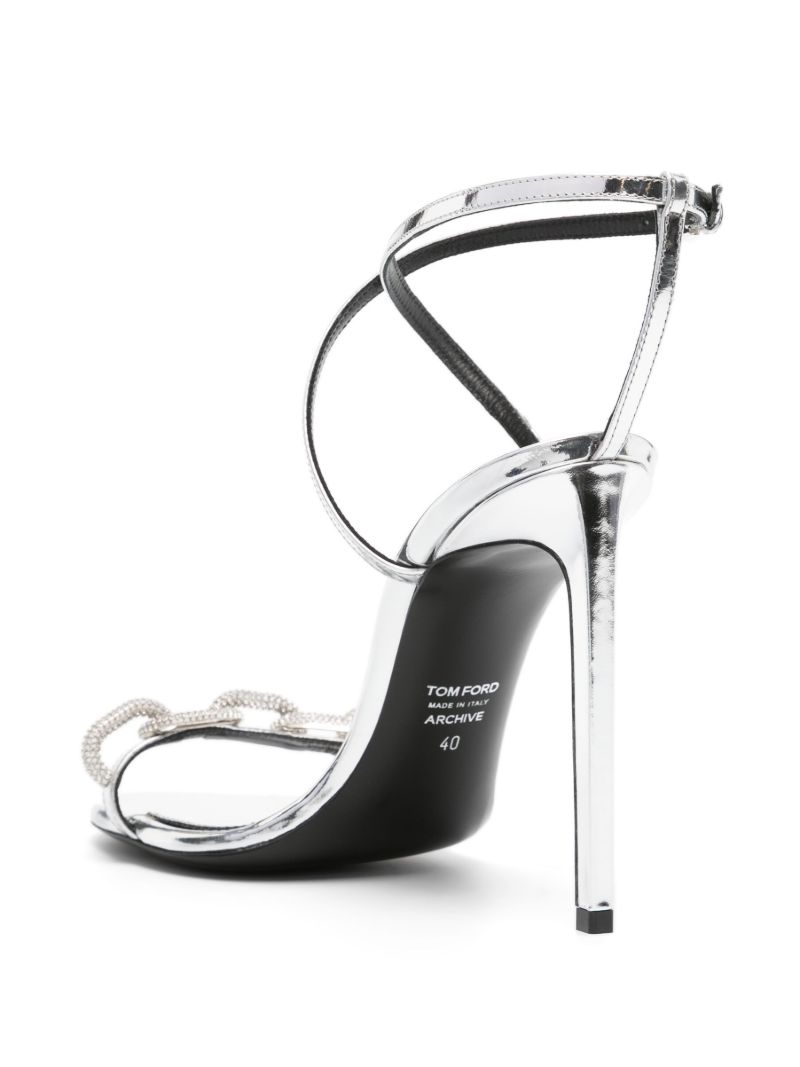 Silver 105 Metallic-leather Sandals
