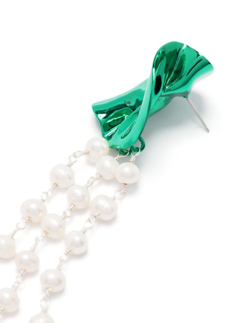 Green Georgia Pearl Drop Earrings
