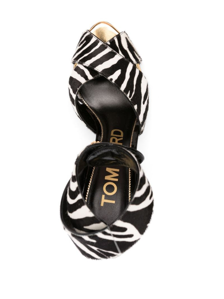 White Vertigo 105 Zebra Sandals