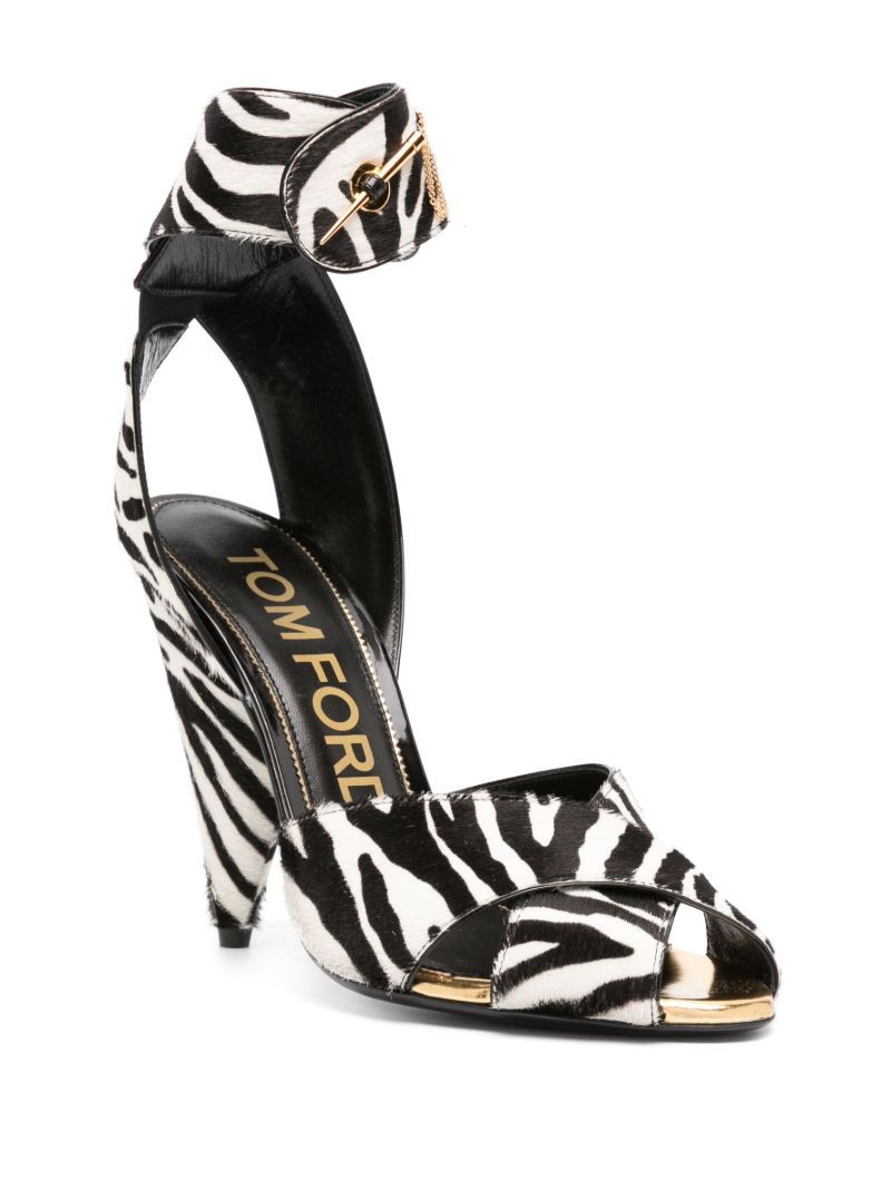White Vertigo 105 Zebra Sandals
