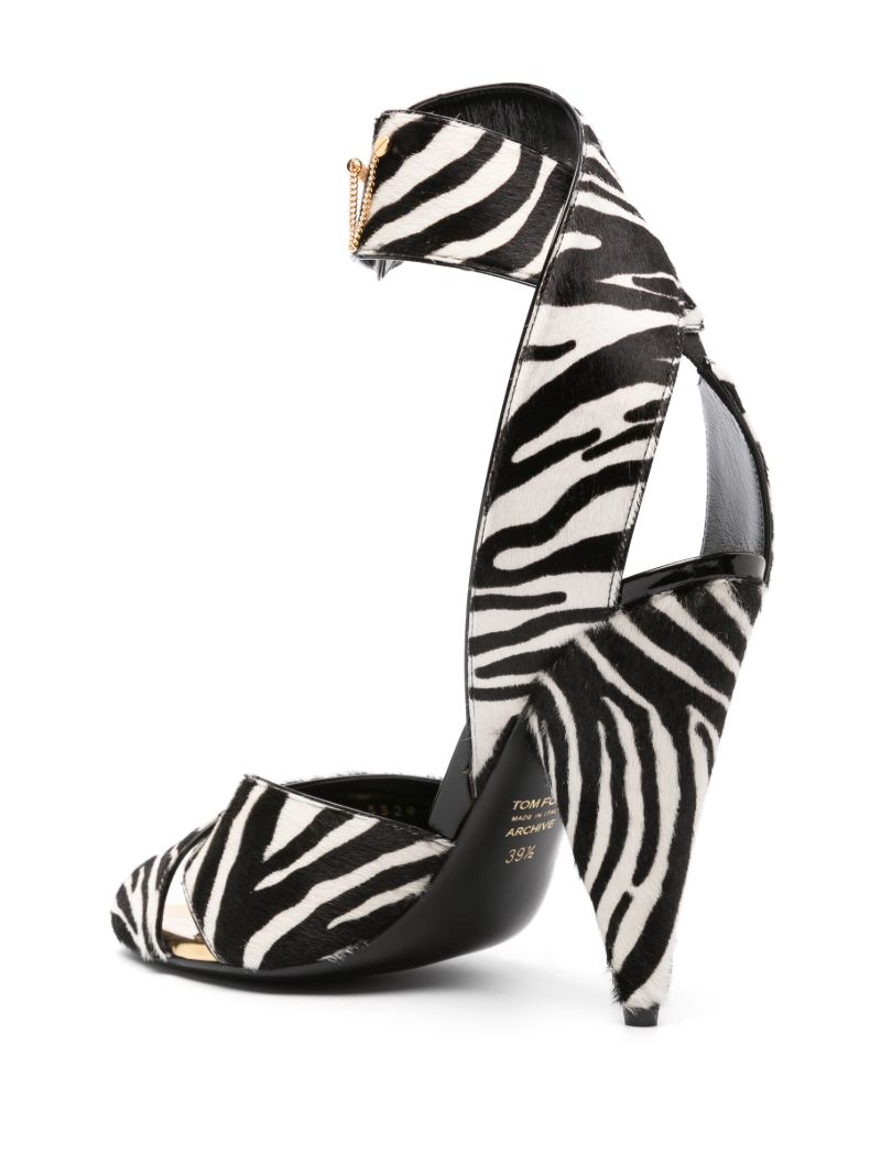 White Vertigo 105 Zebra Sandals