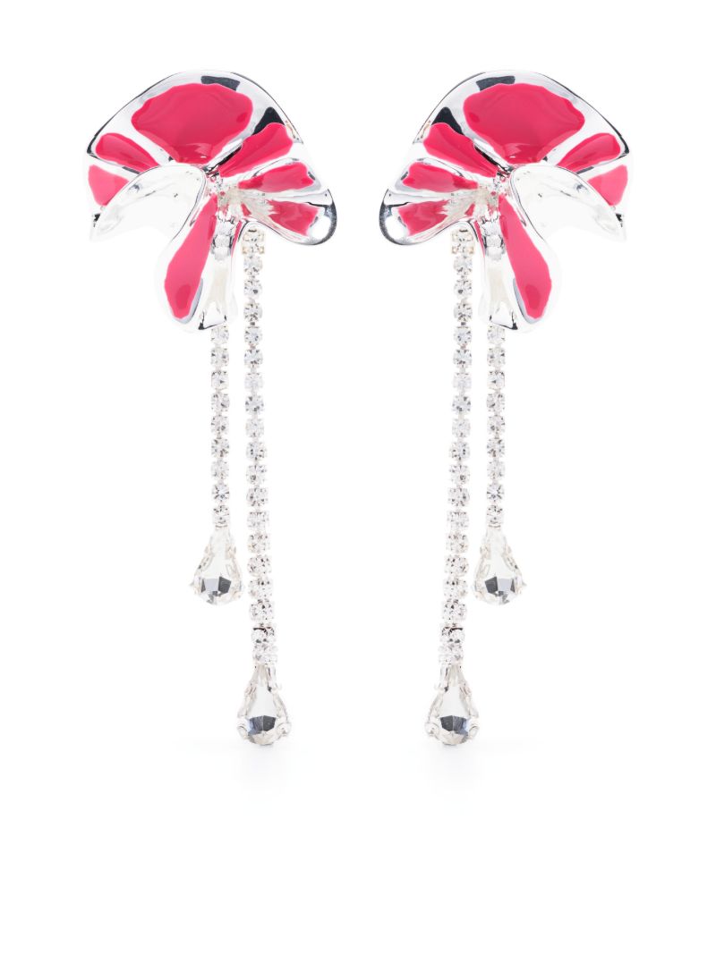 Sterling Silver Sylvia Crystal Drop Earrings