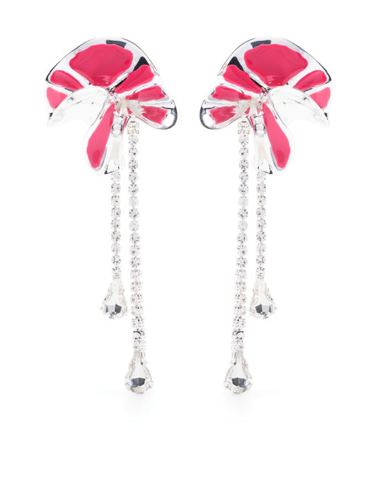 Sterling Silver Sylvia Crystal Drop Earrings