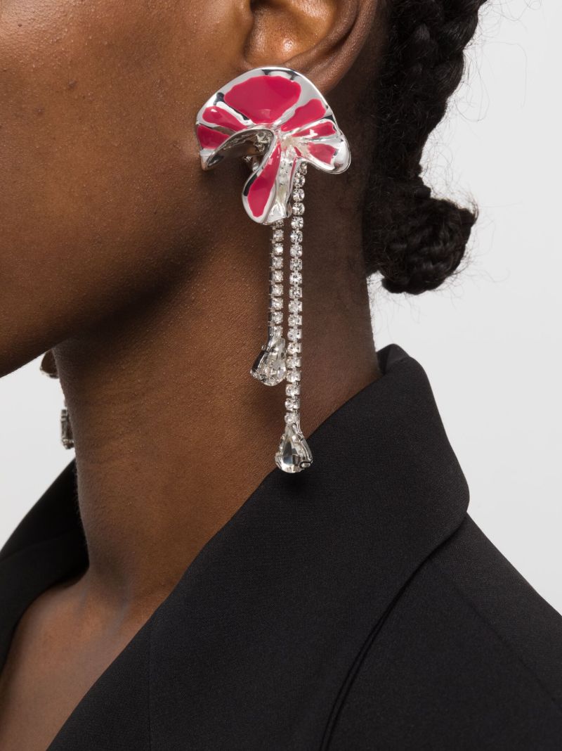 Sterling Silver Sylvia Crystal Drop Earrings
