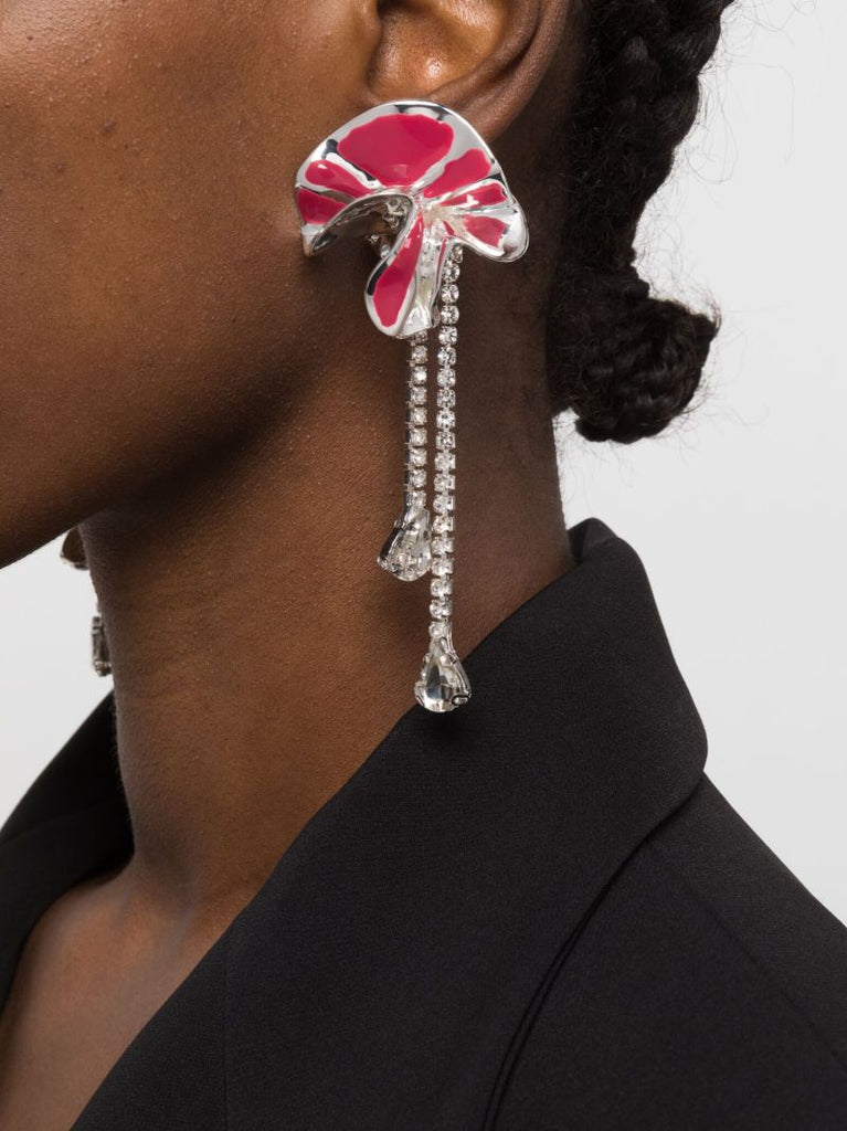 Sterling Silver Sylvia Crystal Drop Earrings