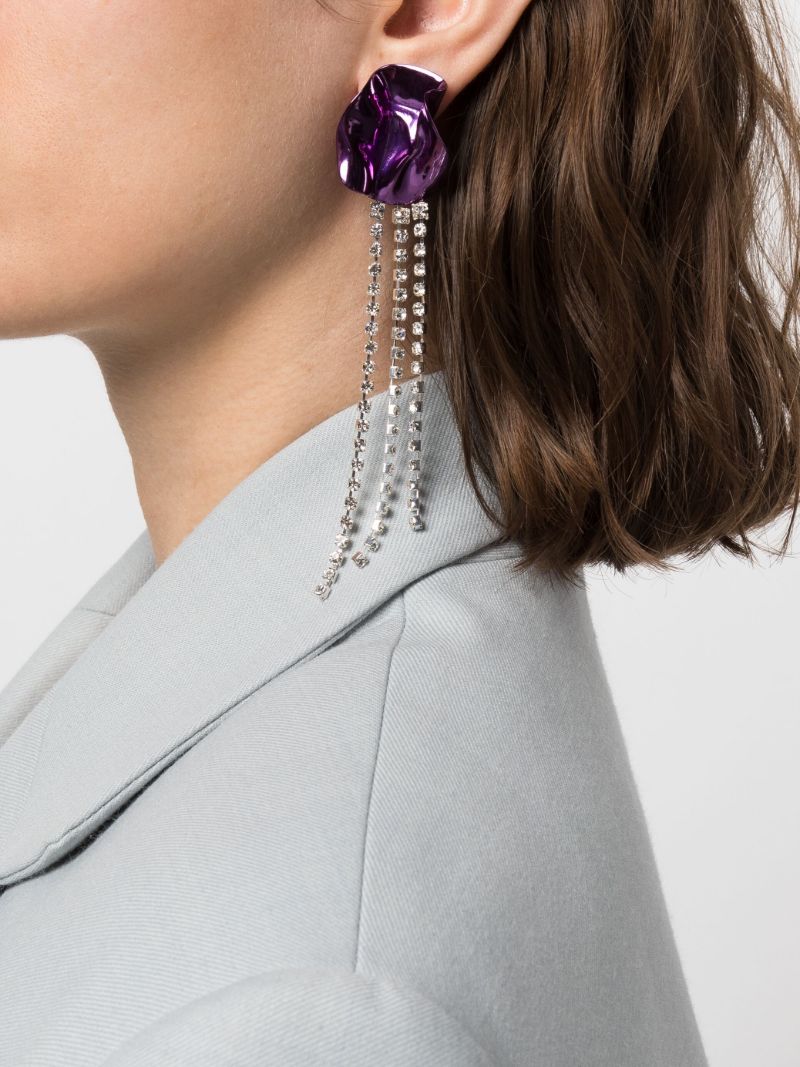 Purple Georgia Crystal Drop Earrings