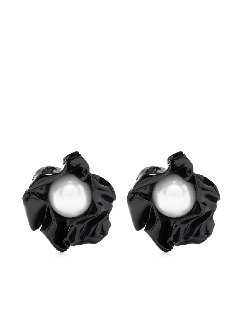 Black Titania Pearl Stud Earrings