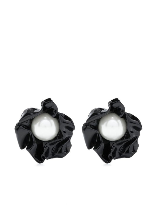 Black Titania Pearl Stud Earrings
