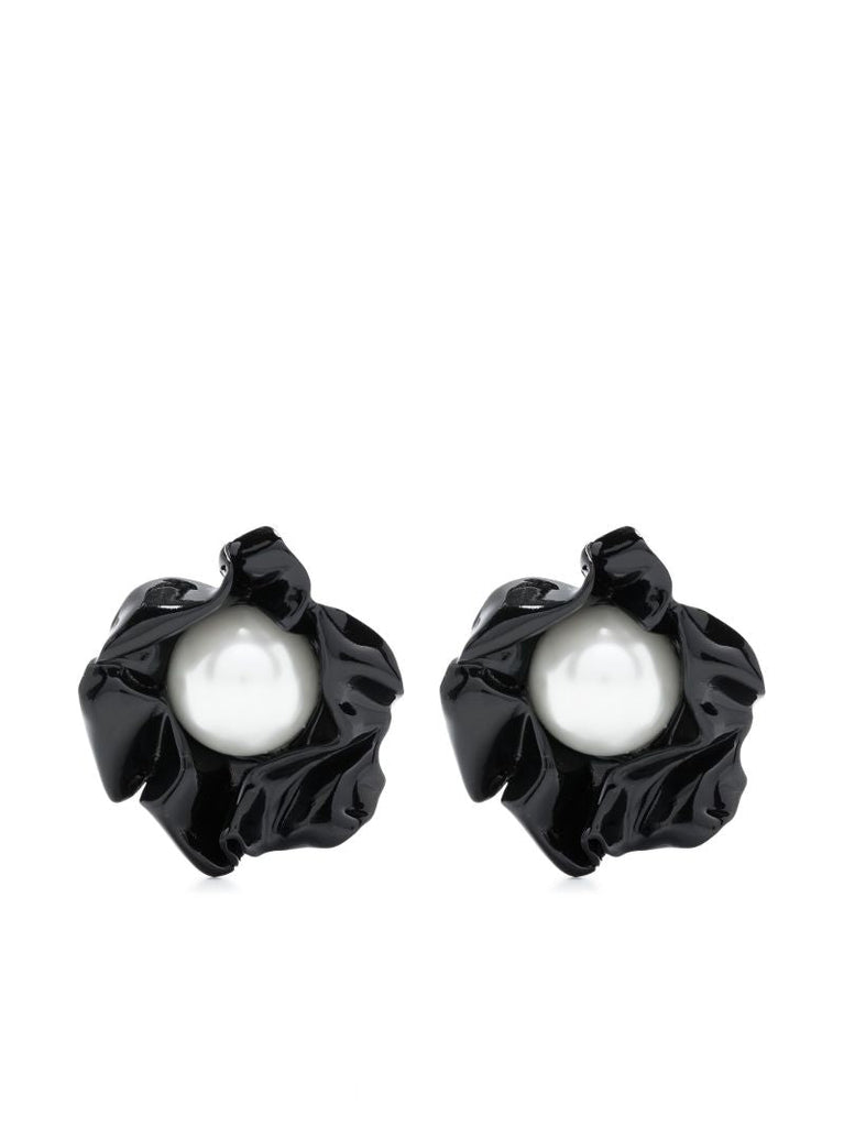 Black Titania Pearl Stud Earrings
