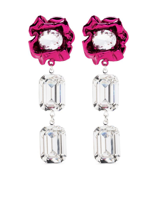 Sterling Silver Ada Crystal Drop Earrings