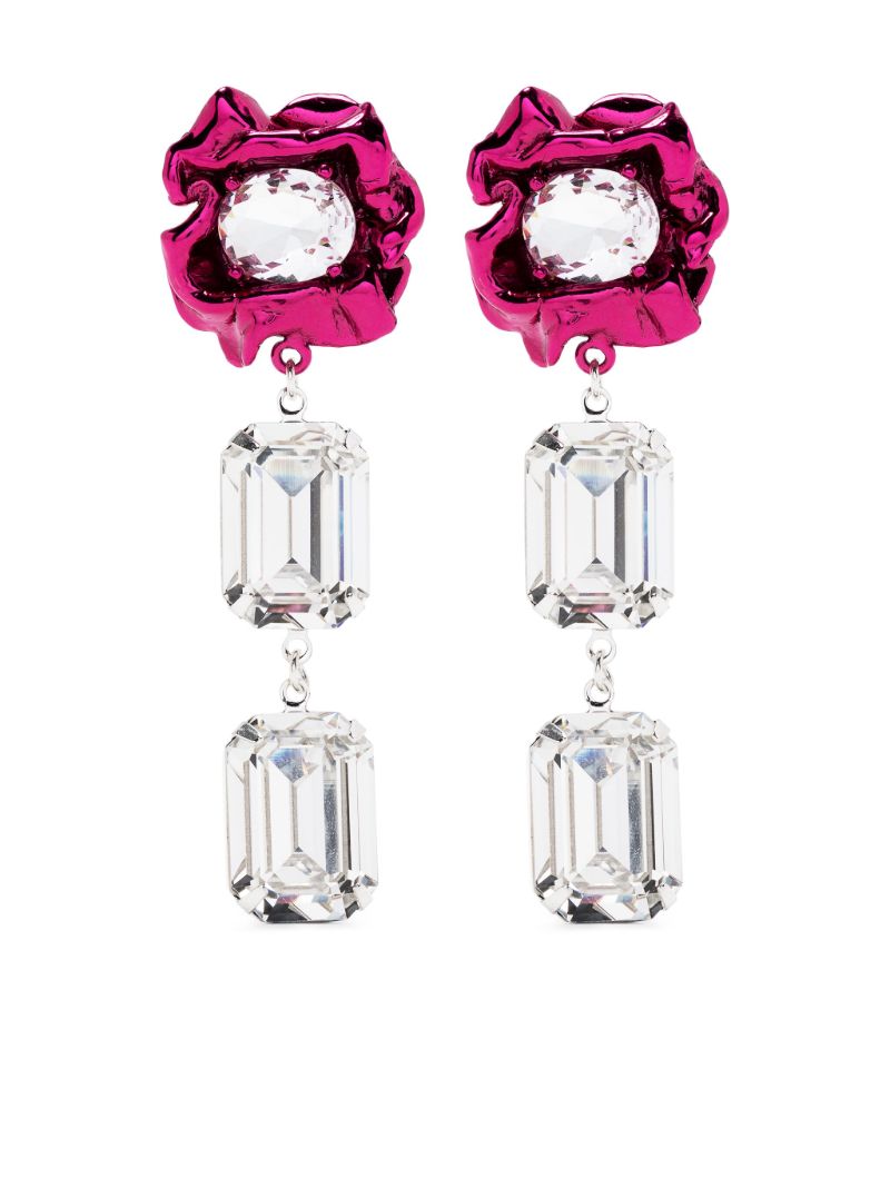Sterling Silver Ada Crystal Drop Earrings