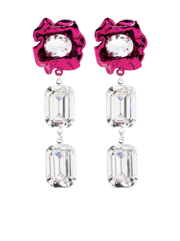 Sterling Silver Ada Crystal Drop Earrings