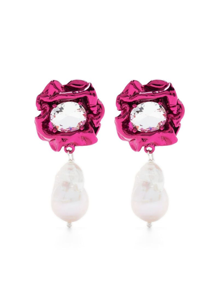 Pink Lola Pearl Drop Earrings