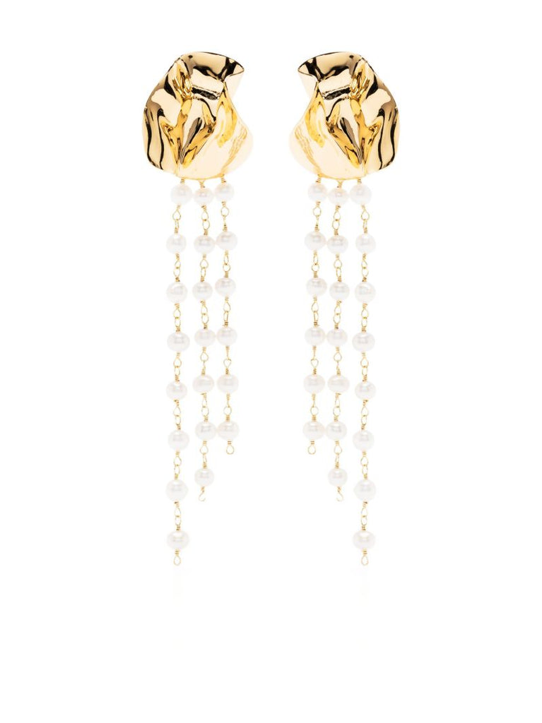 Gold-plated Georgia Pearl Drop Earrings