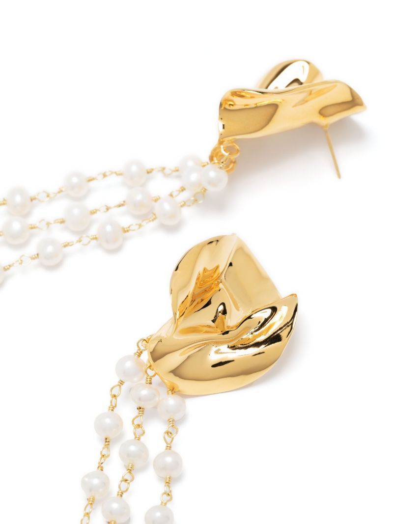 Gold-plated Georgia Pearl Drop Earrings